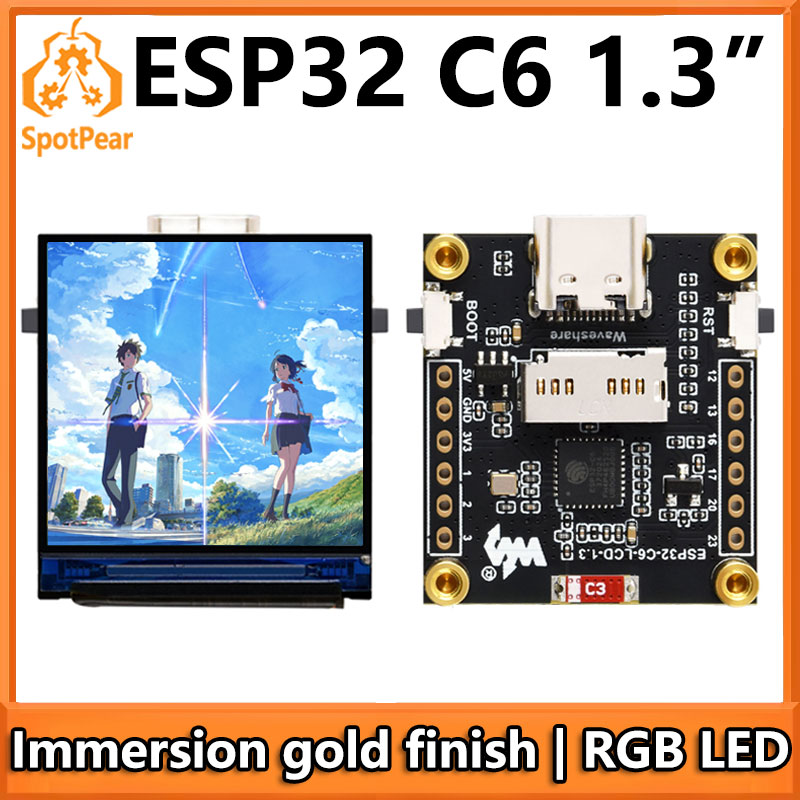 Esp32 C6 - บอร์ดพัฒนา ESP32-C6 พร้อมจอ LCD ขนาด 1.3