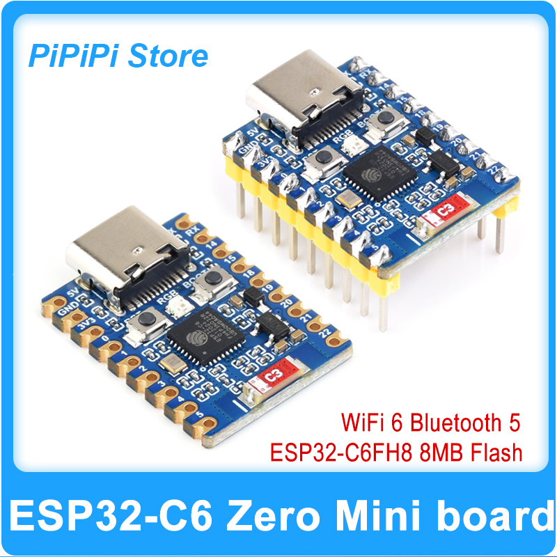 Esp32 Wifi Bluetooth Module - บอร์ดพัฒนา ESP32-C6 Zero Super Mini บนพื้นฐาน
