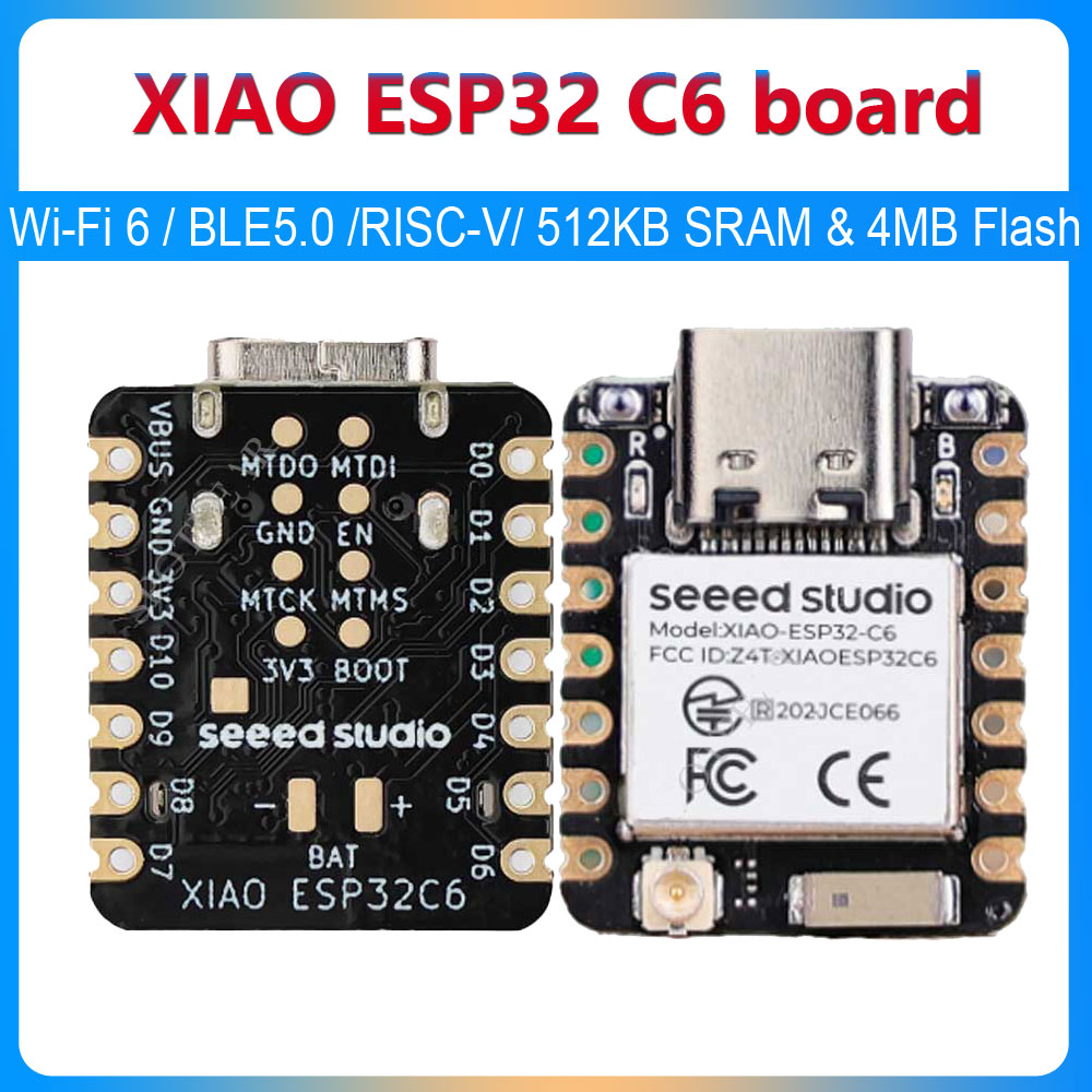 Esp32 C6 - XIAO ESP32 C6 บอร์ดพัฒนาขนาดเล็กพิเศษ Wi-Fi6 BTLE5.0