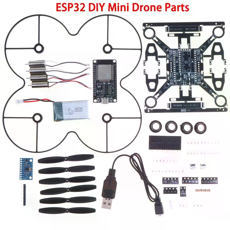 Esp32 Devkit - ชุดโดรนขนาดเล็ก ESP32 แบบโอเพ่นซอร์ส, ชุดประกอบควอดคอปเตอร์ DIY สำหรับการเรียนรู้