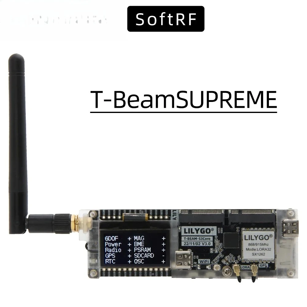 Esp32 Wifi Bluetooth Module - บอร์ดพัฒนา LILYGO SoftRF T-BeamSUPREME ESP32-S3 พร้อม