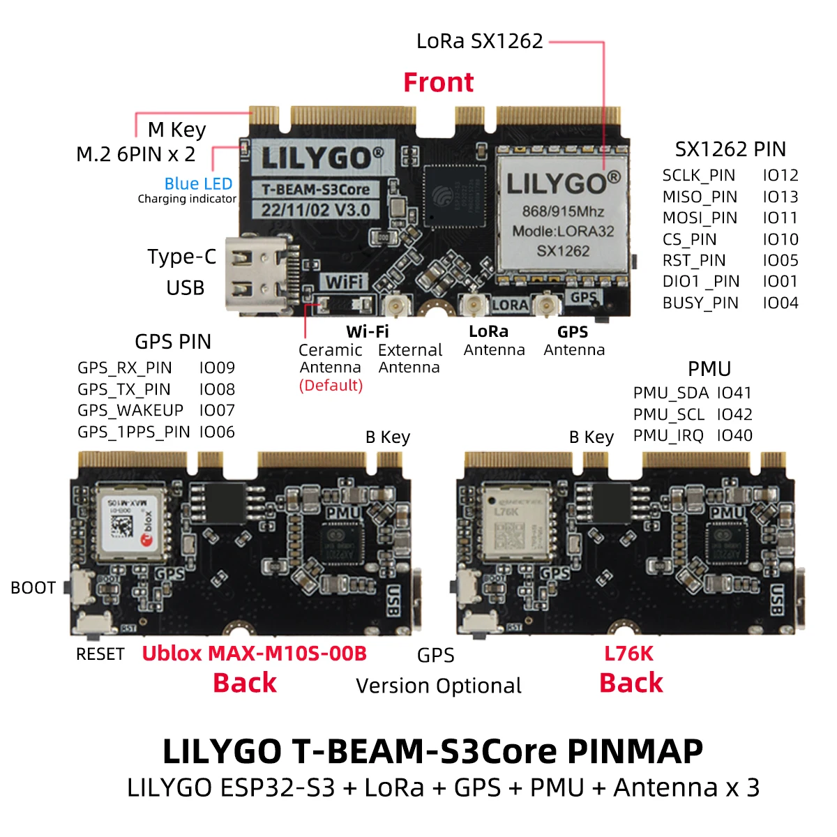 บอร์ดพัฒนา LILYGO T-BEAM-CORE  - Esp32 Development Board บทวิจารณ์และราคา