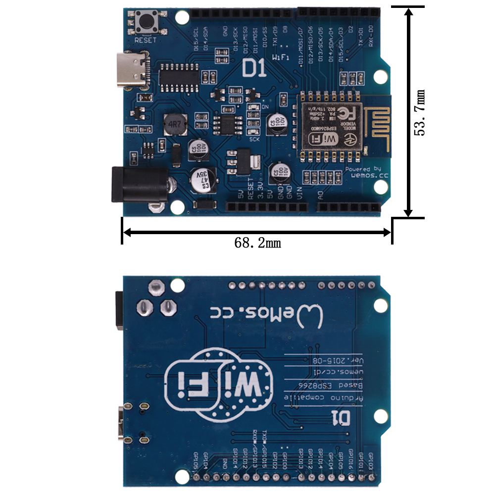 ESP-12E WeMos D1 R2 UNO R3 CH3 - Esp8266 Nodemcu บทวิจารณ์และราคา