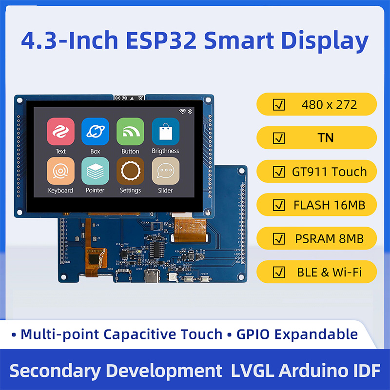 ESP32 S3 4.3 นิ้ว 480*272 หน้า - Esp32 P4 บทวิจารณ์และราคา