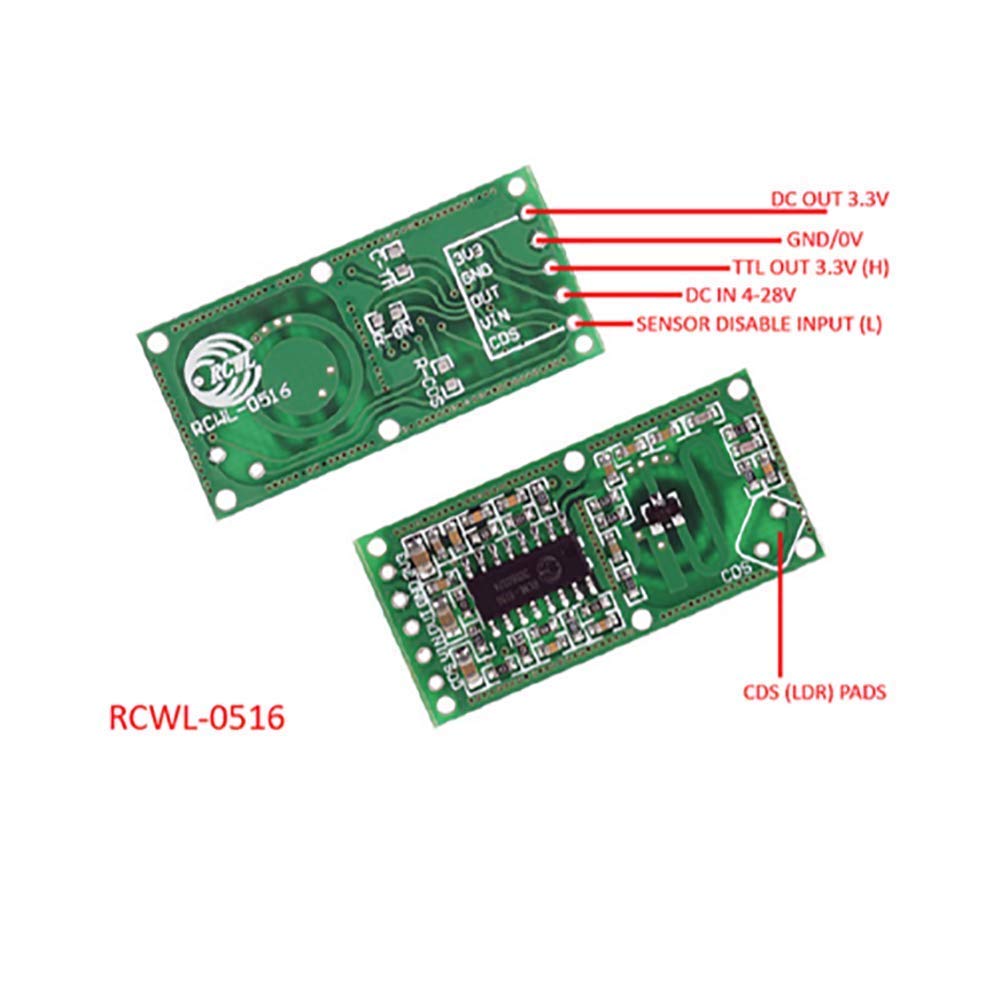 5PCS RCWL-0516 Motion Detectio - Esp8266 Nodemcu บทวิจารณ์และราคา